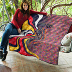 Personalised Adelaide Crows Quilt Trippy Psychedelic Abstract Art Mascot Football Fans