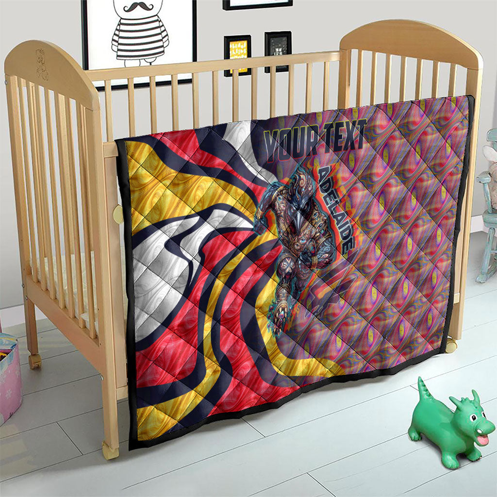 Personalised Adelaide Crows Quilt Trippy Psychedelic Abstract Art Mascot Football Fans
