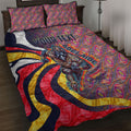 Personalised Adelaide Crows Quilt Bed Set Trippy Psychedelic Abstract Art Mascot Football Fans