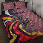 Personalised Adelaide Crows Quilt Bed Set Trippy Psychedelic Abstract Art Mascot Football Fans