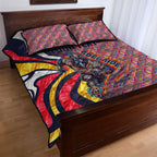 Personalised Adelaide Crows Quilt Bed Set Trippy Psychedelic Abstract Art Mascot Football Fans