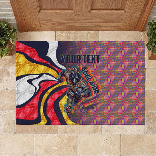 Personalised Adelaide Crows Rubber Doormat Trippy Psychedelic Abstract Art Mascot Football Fans