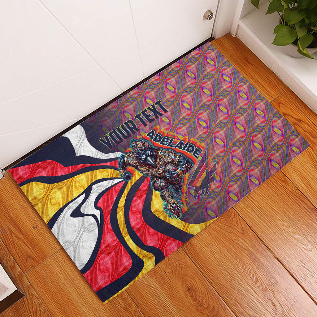 Personalised Adelaide Crows Rubber Doormat Trippy Psychedelic Abstract Art Mascot Football Fans