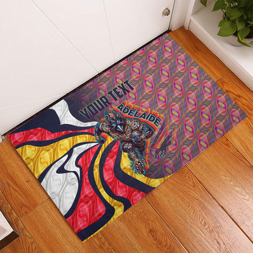Personalised Adelaide Crows Rubber Doormat Trippy Psychedelic Abstract Art Mascot Football Fans
