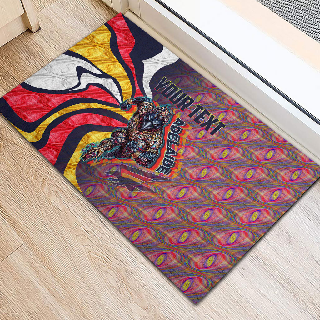 Personalised Adelaide Crows Rubber Doormat Trippy Psychedelic Abstract Art Mascot Football Fans