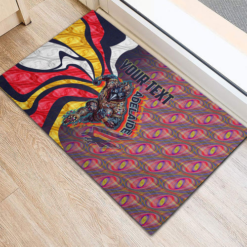Personalised Adelaide Crows Rubber Doormat Trippy Psychedelic Abstract Art Mascot Football Fans