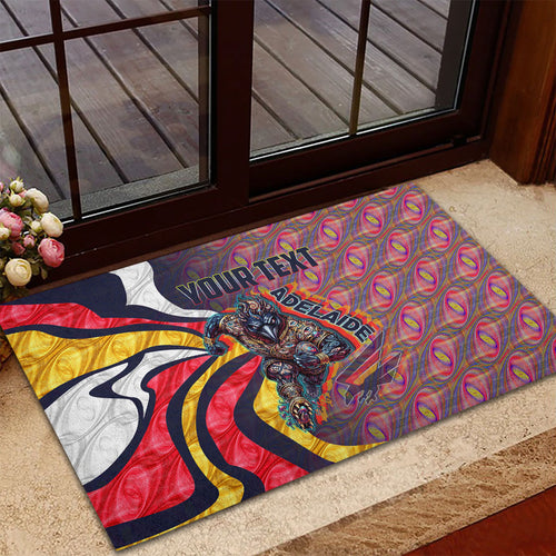 Personalised Adelaide Crows Rubber Doormat Trippy Psychedelic Abstract Art Mascot Football Fans