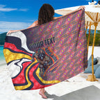Personalised Adelaide Crows Sarong Trippy Psychedelic Abstract Art Mascot Football Fans