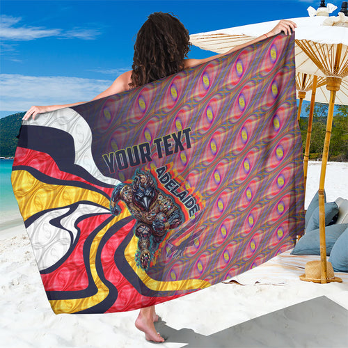 Personalised Adelaide Crows Sarong Trippy Psychedelic Abstract Art Mascot Football Fans