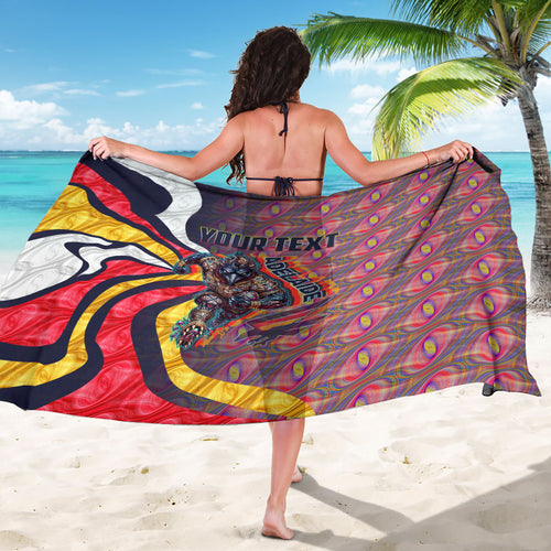 Personalised Adelaide Crows Sarong Trippy Psychedelic Abstract Art Mascot Football Fans