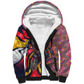 Personalised Adelaide Crows Sherpa Hoodie Trippy Psychedelic Abstract Art Mascot Football Fans