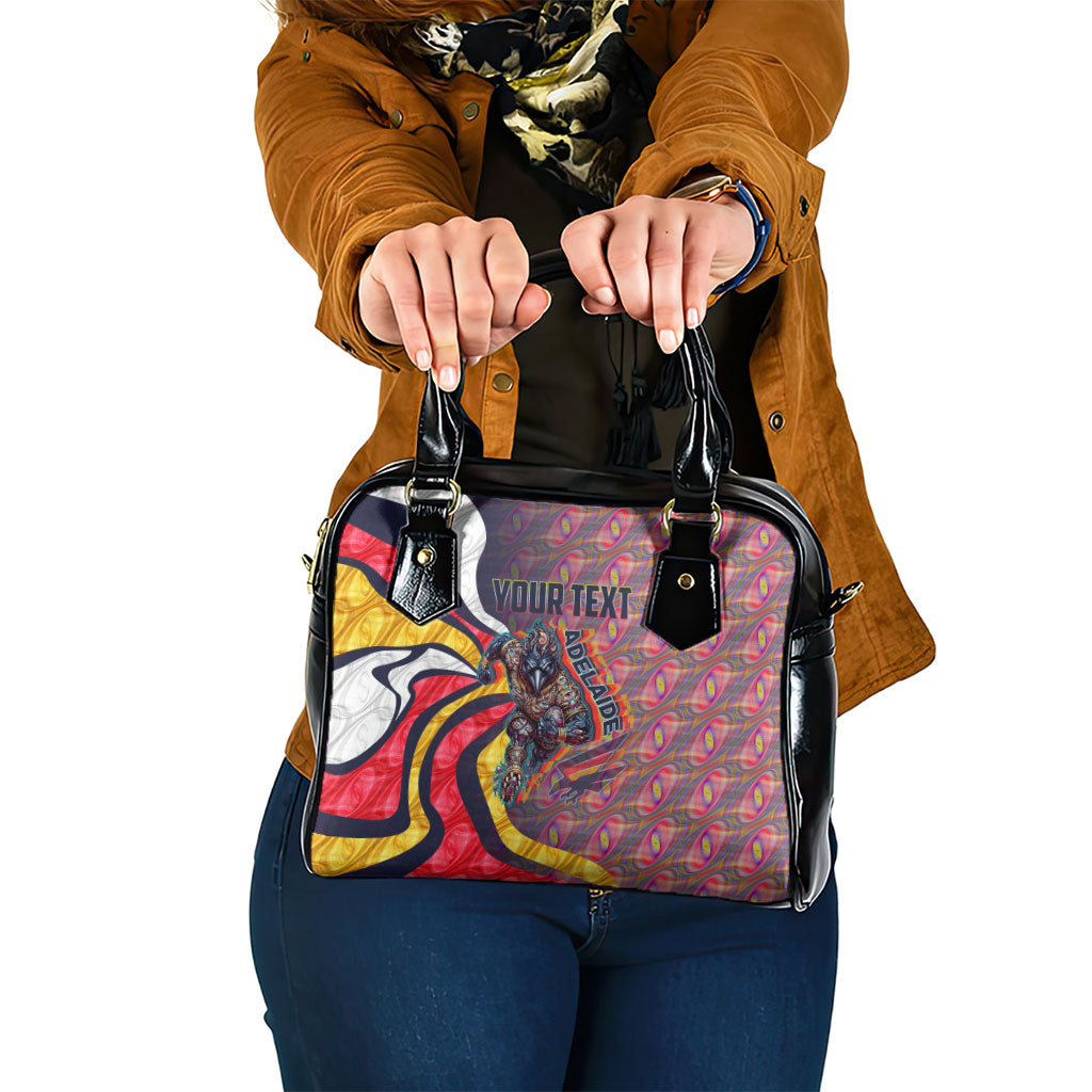 Personalised Adelaide Crows Shoulder Handbag Trippy Psychedelic Abstract Art Mascot Football Fans
