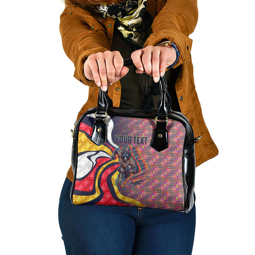 Personalised Adelaide Crows Shoulder Handbag Trippy Psychedelic Abstract Art Mascot Football Fans