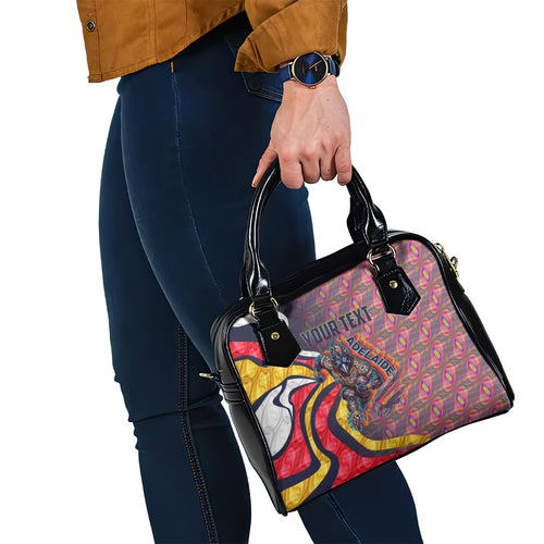 Personalised Adelaide Crows Shoulder Handbag Trippy Psychedelic Abstract Art Mascot Football Fans