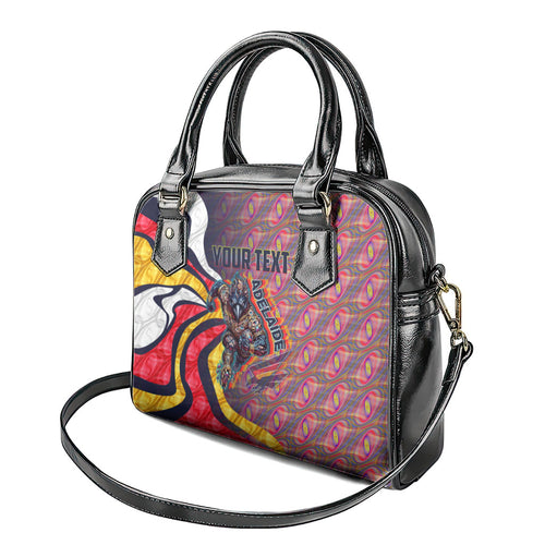 Personalised Adelaide Crows Shoulder Handbag Trippy Psychedelic Abstract Art Mascot Football Fans