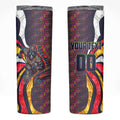 Personalised Adelaide Crows Skinny Tumbler Trippy Psychedelic Abstract Art Mascot Football Fans