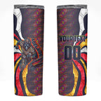 Personalised Adelaide Crows Skinny Tumbler Trippy Psychedelic Abstract Art Mascot Football Fans