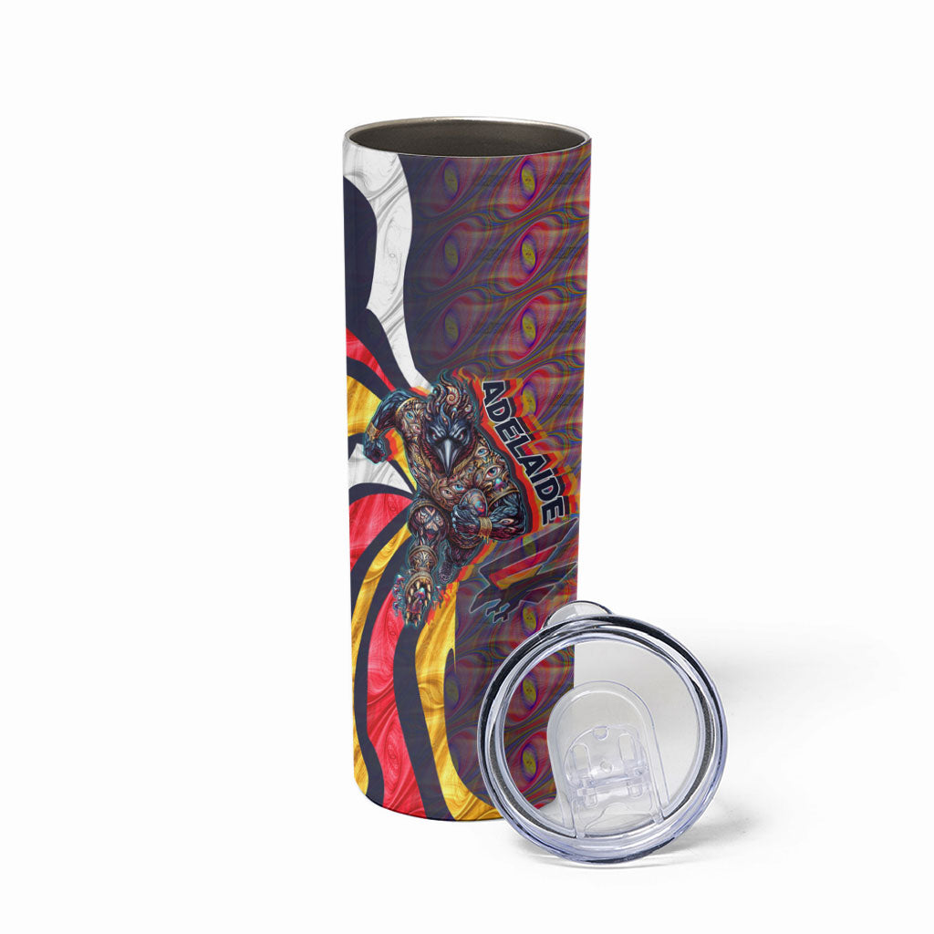 Personalised Adelaide Crows Skinny Tumbler Trippy Psychedelic Abstract Art Mascot Football Fans
