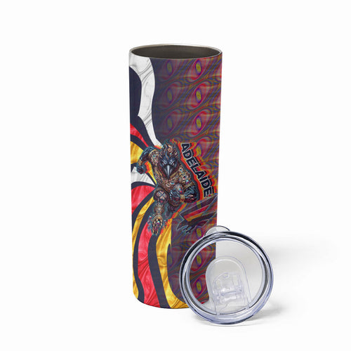 Personalised Adelaide Crows Skinny Tumbler Trippy Psychedelic Abstract Art Mascot Football Fans