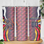 Personalised Adelaide Crows Skinny Tumbler Trippy Psychedelic Abstract Art Mascot Football Fans
