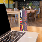Personalised Adelaide Crows Skinny Tumbler Trippy Psychedelic Abstract Art Mascot Football Fans