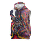 Personalised Adelaide Crows Sleeveless Hoodie Trippy Psychedelic Abstract Art Mascot Football Fans