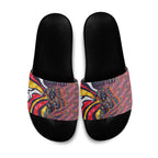 Personalised Adelaide Crows Slide Sandals Trippy Psychedelic Abstract Art Mascot Football Fans