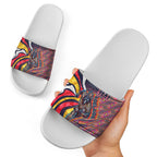 Personalised Adelaide Crows Slide Sandals Trippy Psychedelic Abstract Art Mascot Football Fans