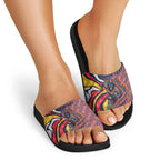 Personalised Adelaide Crows Slide Sandals Trippy Psychedelic Abstract Art Mascot Football Fans
