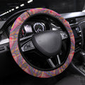 Adelaide Crows Steering Wheel Cover Trippy Psychedelic Abstract Art Mascot Football Fans