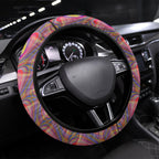 Adelaide Crows Steering Wheel Cover Trippy Psychedelic Abstract Art Mascot Football Fans