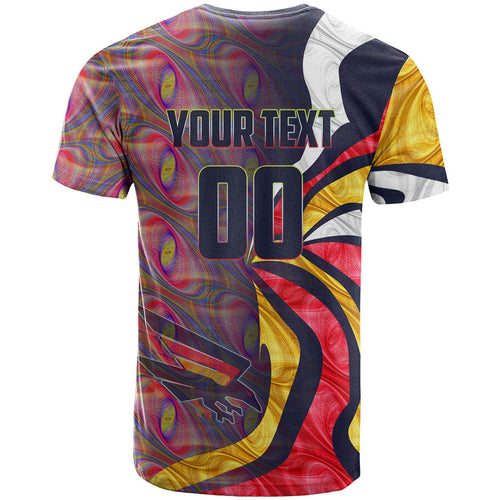 Personalised Adelaide Crows T Shirt Trippy Psychedelic Abstract Art Mascot Football Fans