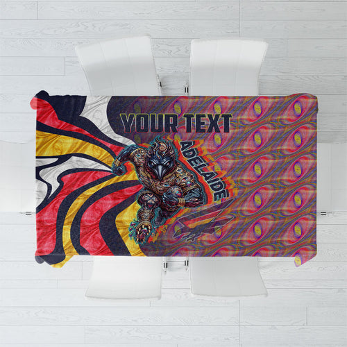 Personalised Adelaide Crows Tablecloth Trippy Psychedelic Abstract Art Mascot Football Fans