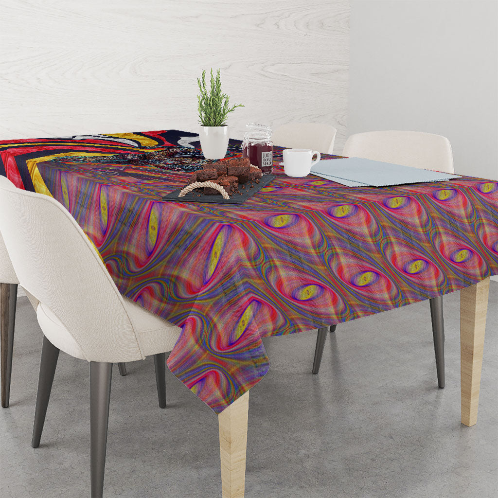 Personalised Adelaide Crows Tablecloth Trippy Psychedelic Abstract Art Mascot Football Fans