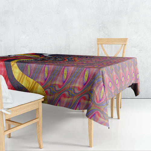 Personalised Adelaide Crows Tablecloth Trippy Psychedelic Abstract Art Mascot Football Fans