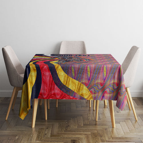 Personalised Adelaide Crows Tablecloth Trippy Psychedelic Abstract Art Mascot Football Fans