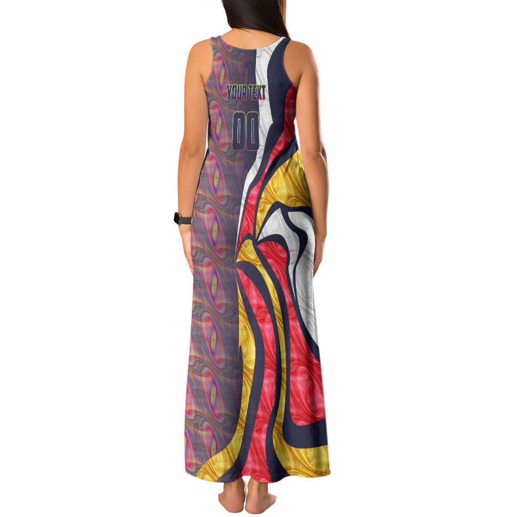 Personalised Adelaide Crows Tank Maxi Dress Trippy Psychedelic Abstract Art Mascot Football Fans