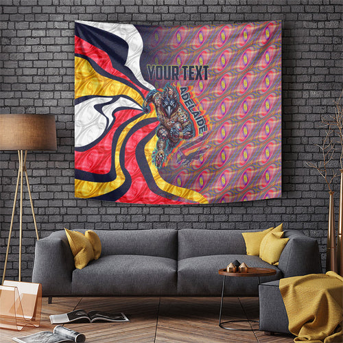 Personalised Adelaide Crows Tapestry Trippy Psychedelic Abstract Art Mascot Football Fans