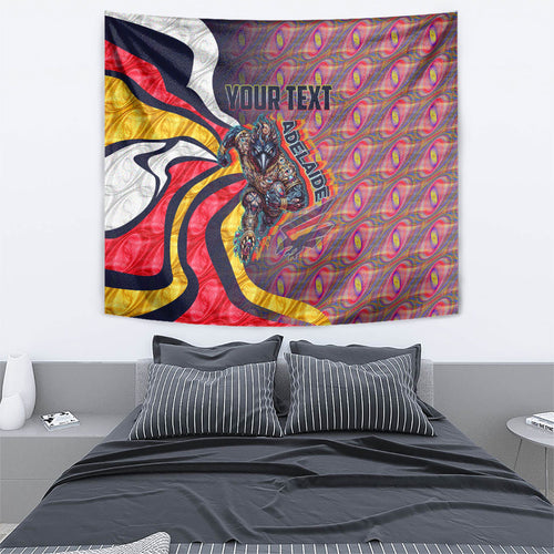 Personalised Adelaide Crows Tapestry Trippy Psychedelic Abstract Art Mascot Football Fans