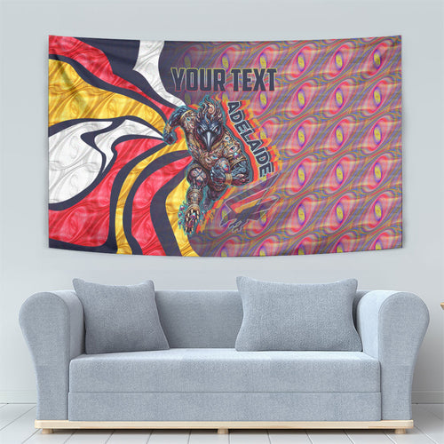 Personalised Adelaide Crows Tapestry Trippy Psychedelic Abstract Art Mascot Football Fans
