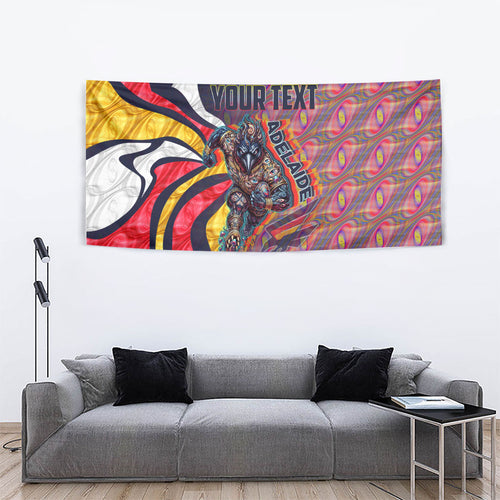 Personalised Adelaide Crows Tapestry Trippy Psychedelic Abstract Art Mascot Football Fans