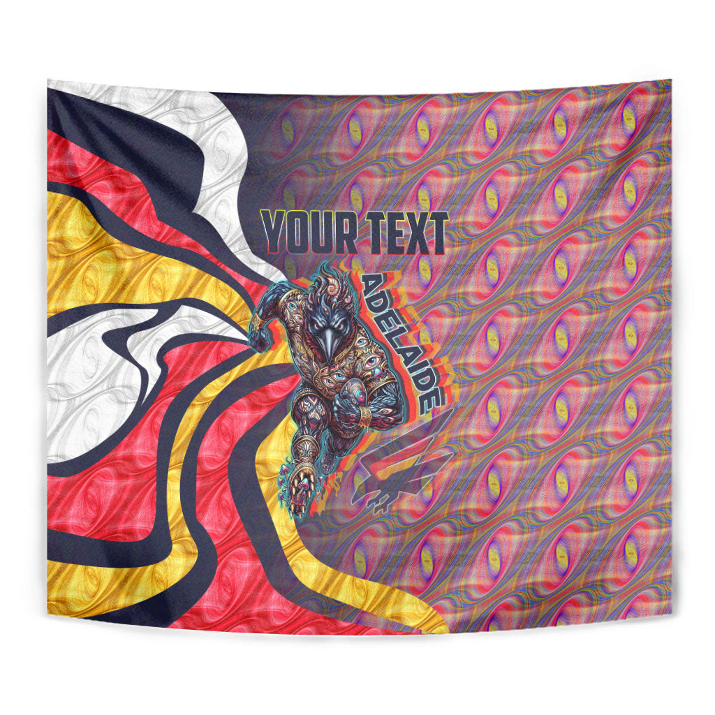 Personalised Adelaide Crows Tapestry Trippy Psychedelic Abstract Art Mascot Football Fans
