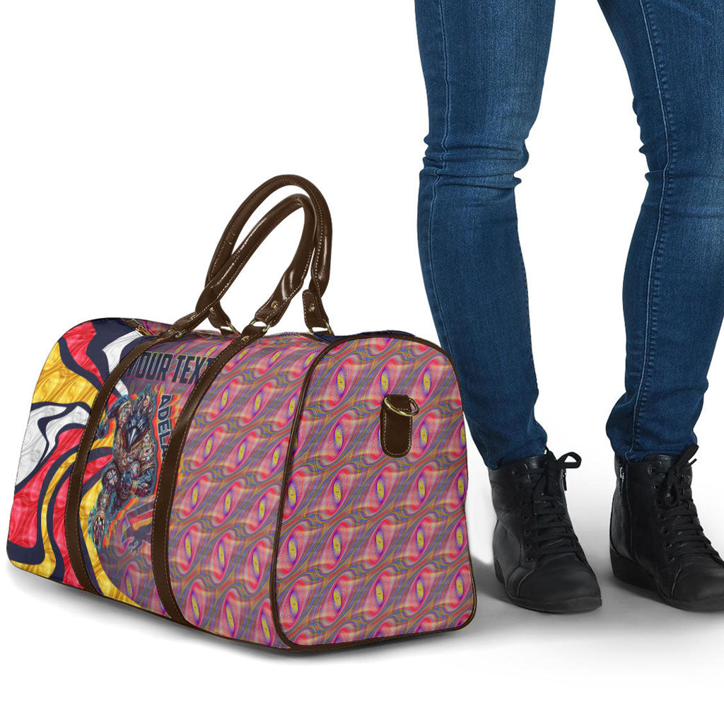 Personalised Adelaide Crows Travel Bag Trippy Psychedelic Abstract Art Mascot Football Fans