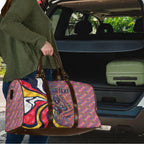Personalised Adelaide Crows Travel Bag Trippy Psychedelic Abstract Art Mascot Football Fans