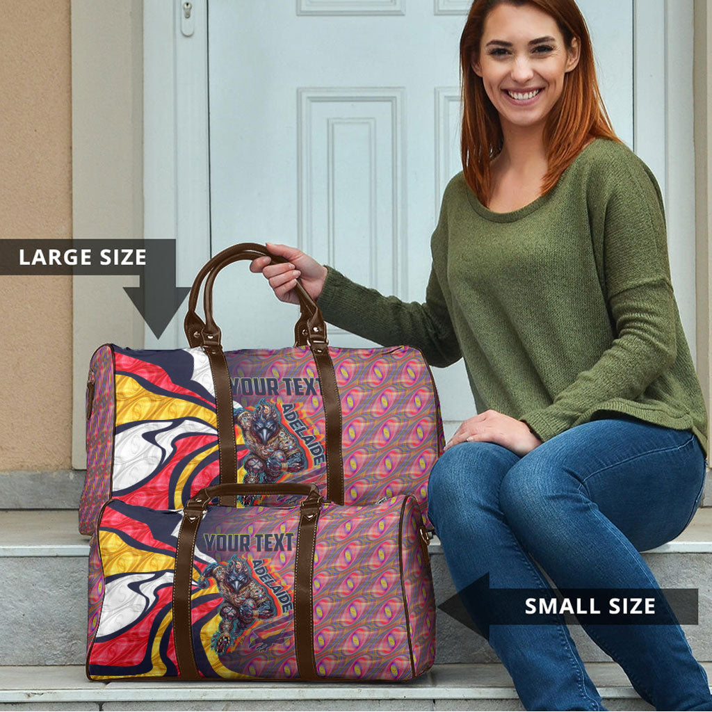 Personalised Adelaide Crows Travel Bag Trippy Psychedelic Abstract Art Mascot Football Fans
