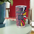 Personalised Adelaide Crows Tumbler Cup Trippy Psychedelic Abstract Art Mascot Football Fans