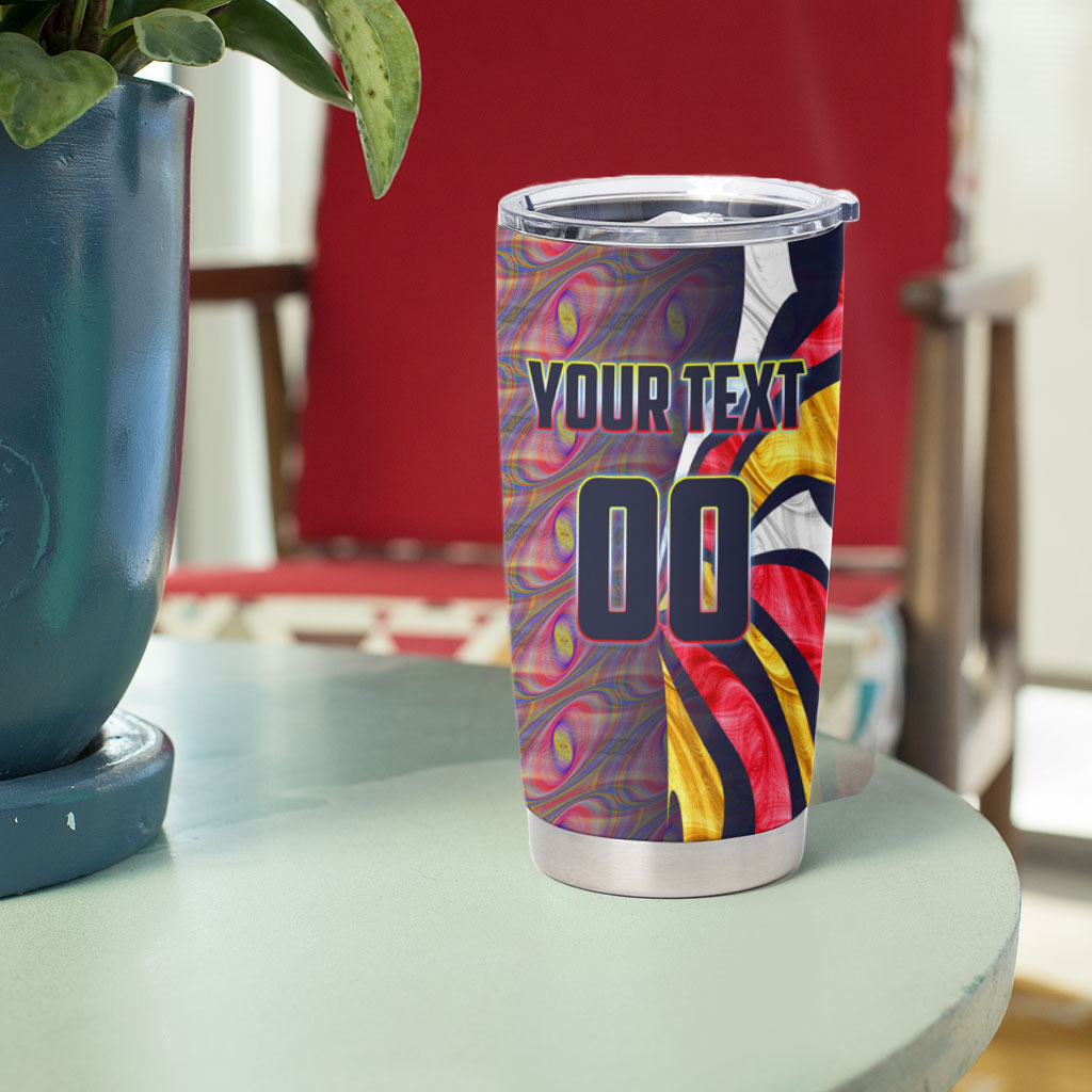 Personalised Adelaide Crows Tumbler Cup Trippy Psychedelic Abstract Art Mascot Football Fans