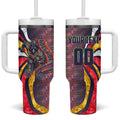 Personalised Adelaide Crows Tumbler With Handle Trippy Psychedelic Abstract Art Mascot Football Fans