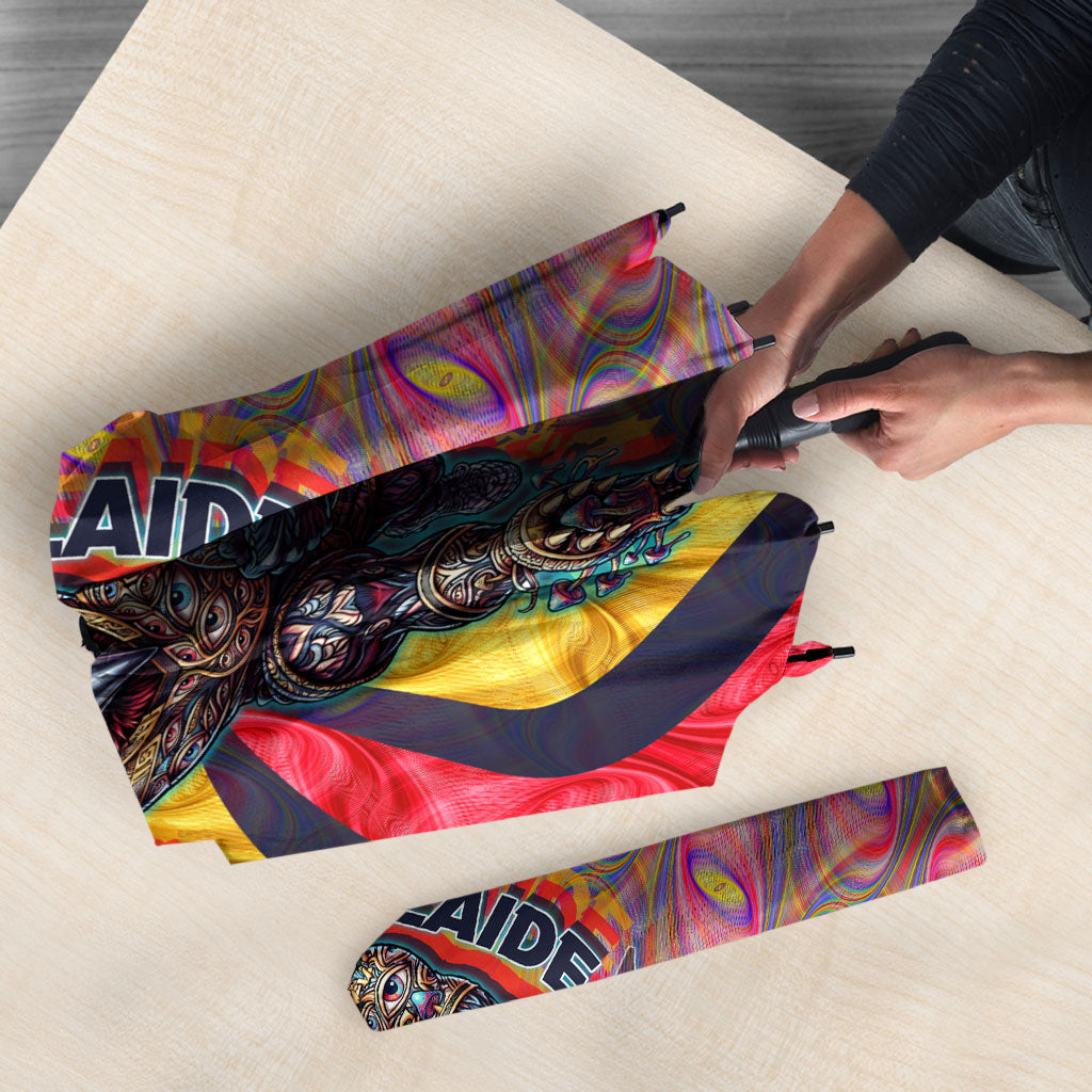 Personalised Adelaide Crows Umbrella Trippy Psychedelic Abstract Art Mascot Football Fans