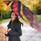 Personalised Adelaide Crows Umbrella Trippy Psychedelic Abstract Art Mascot Football Fans